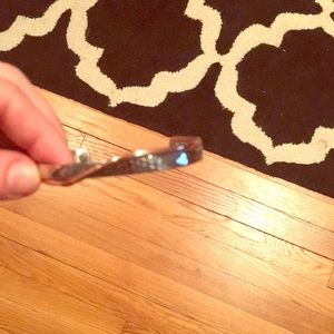 Silver bracelet with gold accent